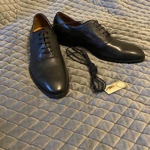 Blake McKay Black Leather Oxford, Men's Size 12